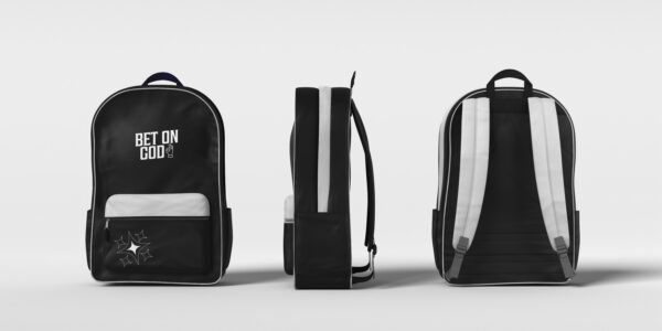 Branded Star School Bag - Black